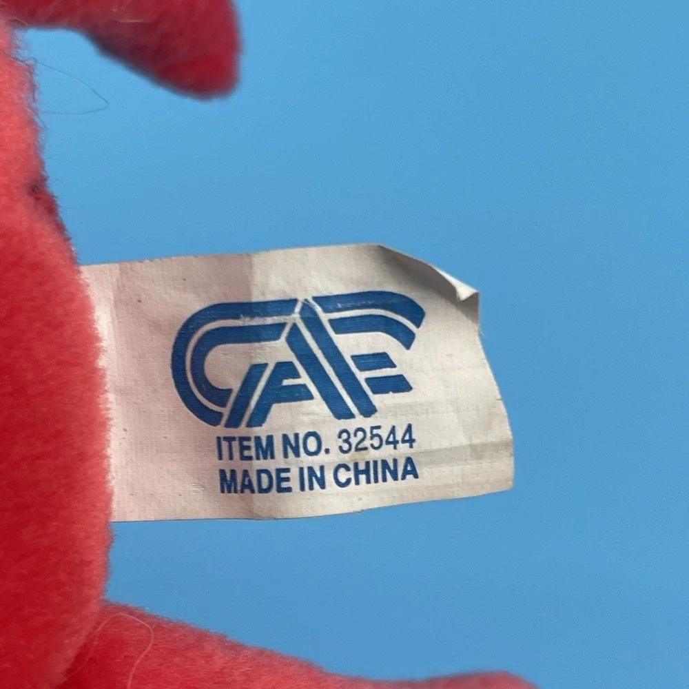 Vintage GAF Great American Fun Red Crab Plush Stuffed Animal 32544